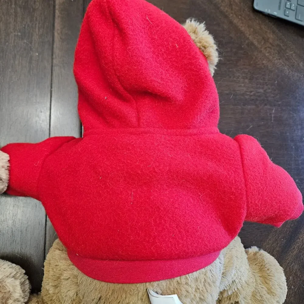 Aeropostale Collectible Teddy Bears Lot‎ of 2 Red Hoodie Plush Y2K NEW Holiday